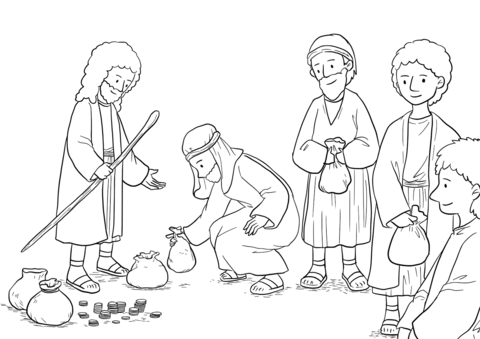 Acts 4 33 35 Punishment Of Ananias And Sapphira Coloring Page